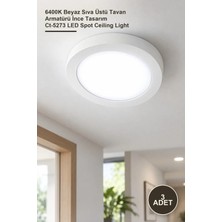 Yenilig 3 Adet CT-5273B Damla LED Spot Armatür 30W – 6400K Beyaz Sıva Üstü Tavan Armatürü Ince Tasarım CT-5273 LED Spot Ceiling Light