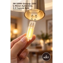 Yenilig 2 Adet CT-4221G G9 LED Kapsül Ampul – 3W 3200K Günışığı, 220V Iç Mekan Aydınlatma, G-9 Capsule Bulb