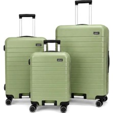 Away Prime Model 3’lü Kabin Boy + Orta Boy + Büyük Boy Toz Yeşil Seti