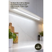 Yenilig 5 Adet CT-2467B T5 Ledli Bant Eklenebilir Armatür – 10 Watt 58,5 cm Iç Mekan Aydınlatma Beyaz Işık, LED Fixture, Tube Light