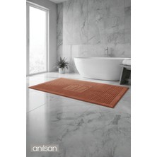Anılsan Zivra %100 Pamuk Ayak Havlusu - Antrasit 60x130, 690 Gr