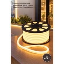 Yenilig 2 Adet CT-4554G Neon LED Hortum – Günışığı 3200K Esnek Aydınlatma, Vitrin Tabela Dekorasyon CT-4554 Neon Flex