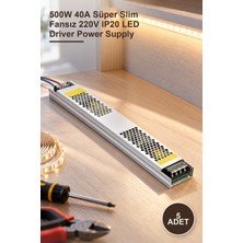 Yenilig 5 Adet CT-2571 Şerit LED Trafosu – 500W 40A Süper Slim Fansız 220V IP20 LED Driver Power Supply