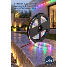 Yenilig 3 Adet Üç Çip Rgb Şerit LED – Dış Mekan Suya Dayanıklı Aydınlatma, Dekoratif Strip Light, Rgb Tape CT-4534