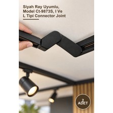 Yenilig 2 Adet I/l Ek ve L Dönüş Bağlantı Parçası – Siyah Ray Uyumlu, Model CT-9873S, I ve L Tipi Connector Joint