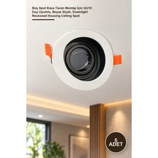 Yenilig 5 Adet Spot Kasa CT-5221 Pars – Boş Spot Kasa Tavan Montajı Için GU10 Duy Uyumlu, Beyaz Siyah, Downlight Recessed Housing Ceiling Spot