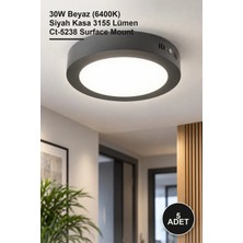 Yenilig 5 Adet CT-5238B Sıva Üstü LED Panel – 30W Beyaz (6400K) Siyah Kasa 3155 Lümen CT-5238 Surface Mount