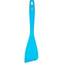 Lurch - Platin Silikon Spatula 28 cm Mavi - Yanmaz, Yapışmaz, Bükülmez, Çizmez, Tat ve Koku Bırakmaz - 240104
