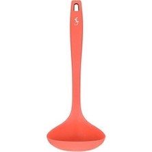 Lurch - Platin Silikon Çorba Kepçesi 28 cm Somon - Yanmaz, Yapışmaz, Bükülmez, Çizmez, Tat ve Koku Bırakmaz - 240072