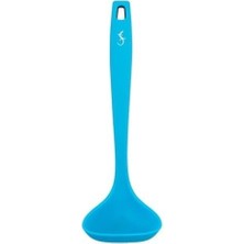Lurch - Platin Silikon Sos Kepçesi 28 cm Mavi - Yanmaz, Yapışmaz, Bükülmez, Çizmez, Tat ve Koku Bırakmaz - 240115