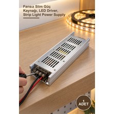 Yenilig 1 Adet CT-2561 Şerit LED Trafo 200W 12V 17A – Fansız Slim Güç Kaynağı, LED Driver, Strip Light Power Supply