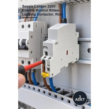 Yenilig 3 Adet Aydınlatma Kontaktörü CT-9183 – Sessiz Çalışan 220V Elektrik Kontrol Rölesi, Lighting Contactor, Röle