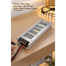 Yenilig 4 Adet CT-2561 Şerit LED Trafo 200W 12V 17A – Fansız Slim Güç Kaynağı, LED Driver, Strip Light Power Supply