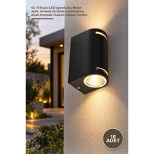 Yenilig 10 Adet CT-7062 Bahçe Armatürü – Gu-10 Duylu LED Uyumlu Dış Mekan Aplik, Veranda ve Duvar Aydınlatması, Siyah Kompakt Tasarım Outdoor Garden