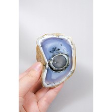 Healcrystal Mavimsi ve Sarı Dendritik Opal Levha (Merlinite),göz Alıcı Doğal "göz" Oluşumu, 299G
