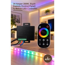 Yenilig 2 Adet CT-9116 Rgb Şerit LED Kumanda – 24 Amper 288W, Siyah Kablolu Kontrol Paneli Iç Mekan LED Controller