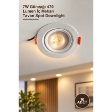 Yenilig 10 Adet CT-5204G Akik Smd LED Spot Armatür CT-5204 – 7W Günışığı 470 Lumen Iç Mekan Tavan Spot Downlight
