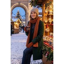 Ritagarcia Kadın Kışlık Triko Bere Düz Örgü Katlama Detaylı Yumuşak Dokulu Beanie Bere