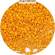 Pileli Store Turuncu Renk 4 mm Yaklaşık 220 Adet/20 Gram Cam Boncuk Oya Yazma Bileklik ve Kolye