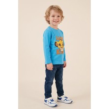 Crassi Erkek Çocuk Lion Baskılı Uzun Kollu Sweatshirt %100 Pamuklu