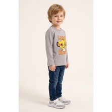 Crassi Erkek Çocuk Lion Baskılı Uzun Kollu Sweatshirt %100 Pamuklu