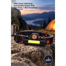 Yenilig 3 Adet CT-9120 Şarj Edilebilir LED Kafa Lambası – 1000 Lümen USB Şarjlı, Ayarlanabilir Başlık, IP44 Suya Karşı, 3 Mod Headlamp