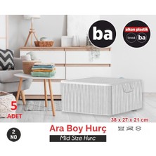 Bahometr Ara Boy Hurç Düzenleyici Tutma Kulplu Organizer Saklama Hurç  No2- BA033-( 5 Adet )