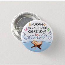 Genç Box Mavi Bulut ve Rahleli Kuran Harflerini Öğrendim Çocuk Rozet (20 Adet)