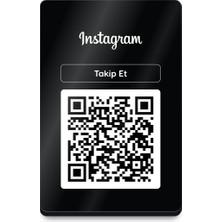 Meo 3'lü Paket - Instagram Paneli - Qr Kodlu Düz Pleksi Masaüstü Panel