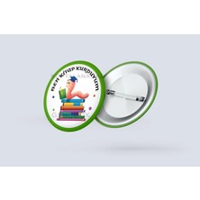 Genç Box Ben Kitap Kurduyum - Çocuk Iğneli Rozet (10 Adet)