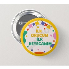 Genç Box Ilk Orucum Ilk Heyecanım - Sarı Çocuk Iğneli Rozet (10 Adet)