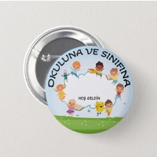 Genç Box Okuluna ve Sınıfına Hoşgeldin (20 Adet) - Öğrenci Iğneli Rozet