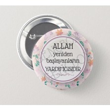 Genç Box Allah Yeniden Başlayanların Yardımcısıdır - Iğneli Rozet ( 5 Adet)
