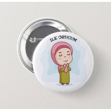 Genç Box Ilk Orucum Kız - Çocuk Iğneli Rozet (10 Adet)