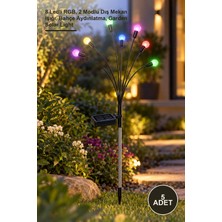 Yenilig 5 Adet Solar Bahçe Aydınlatması – 8 Ledli Rgb, 2 Modlu Dış Mekan Işığı, Bahçe Aydınlatma, Garden Solar Light
