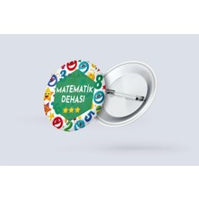 Genç Box Matematik Dehası Gülen Yüzler Yeşil - Çocuk Iğneli Rozet (20 Adet)