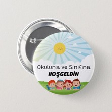 Genç Box Okuluna ve Sınıfına Hoşgeldin 20 Adet Öğrenci Iğneli Rozet