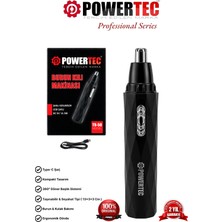 Powertec Tr-50 Profesyonel Type-C Şarjlı Burun & Kulak Kılı Tıraş Makinesi