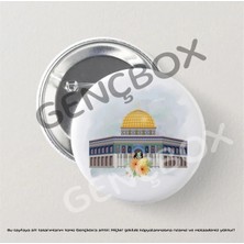 Genç Box Çiçekli Mescidi Aksa - Iğneli Rozet (2 Adet)