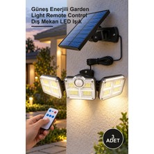 Yenilig 3 Adet Solar Panelli Uzaktan Kumandalı 122 LED Bahçe Aydınlatması – Güneş Enerjili Garden Light Remote Control Dış Mekan LED Işık