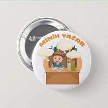Genç Box Minik Yazar -Erkek Çocuk Iğneli Rozet (2 Adet)
