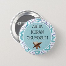 Genç Box Artık Kuran Okuyorum Yazılı - Erkek Çocuk Iğneli Rozet (20 Adet)