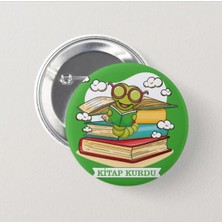 Genç Box Kitap Kurdu Yeşil - Çocuk Iğneli Rozet (20 Adet)