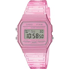 Casio F-91WS-4DF Unisex Kol Saati Pembe Renkli Suya Dayanıklı Dijital Plastik Malzeme