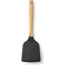 Pratik Evim Kömür Bambu Saplı Silikon Açılı Spatula