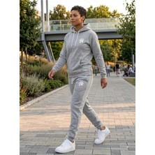 Woodroffe Unisex 2h Baskılı Oversize Kapüşonlu Eşofman Takımı Salaş