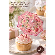 Yenilig 2 Adet Dantelli Dekorasyon Şemsiyesi – Mini Masaüstü Süs Şemsiyesi, Ufak Boy Tasarım, Çeşitli Renkler ve Lace Umbrella