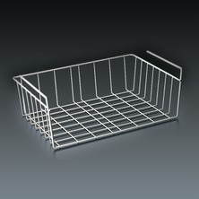 4 Adet Metaltex Babette Pvc Tek Katlı Raf Altı Beyaz Mutfak Sepeti