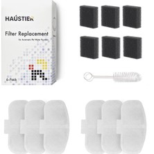 Haustier Filtre-WF014 Otomatik Kedi Su Sebili Uyumlu 6'lı Set
