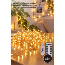 Yenilig 3 Adet LED Işık Zinciri – 6m 200 LED Gün Işığı Uzaktan Kumandalı 8 Modlu Usb'li Peri Işığı Fairy Lights String Lights